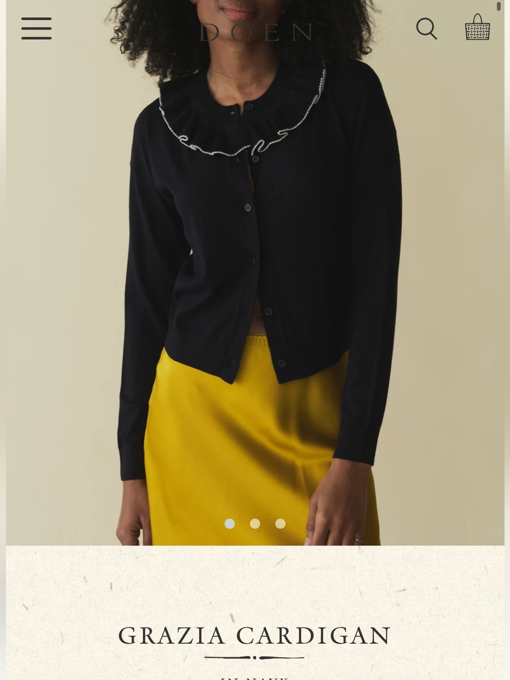 NWT Dôen Grazia Cardigan in Navy